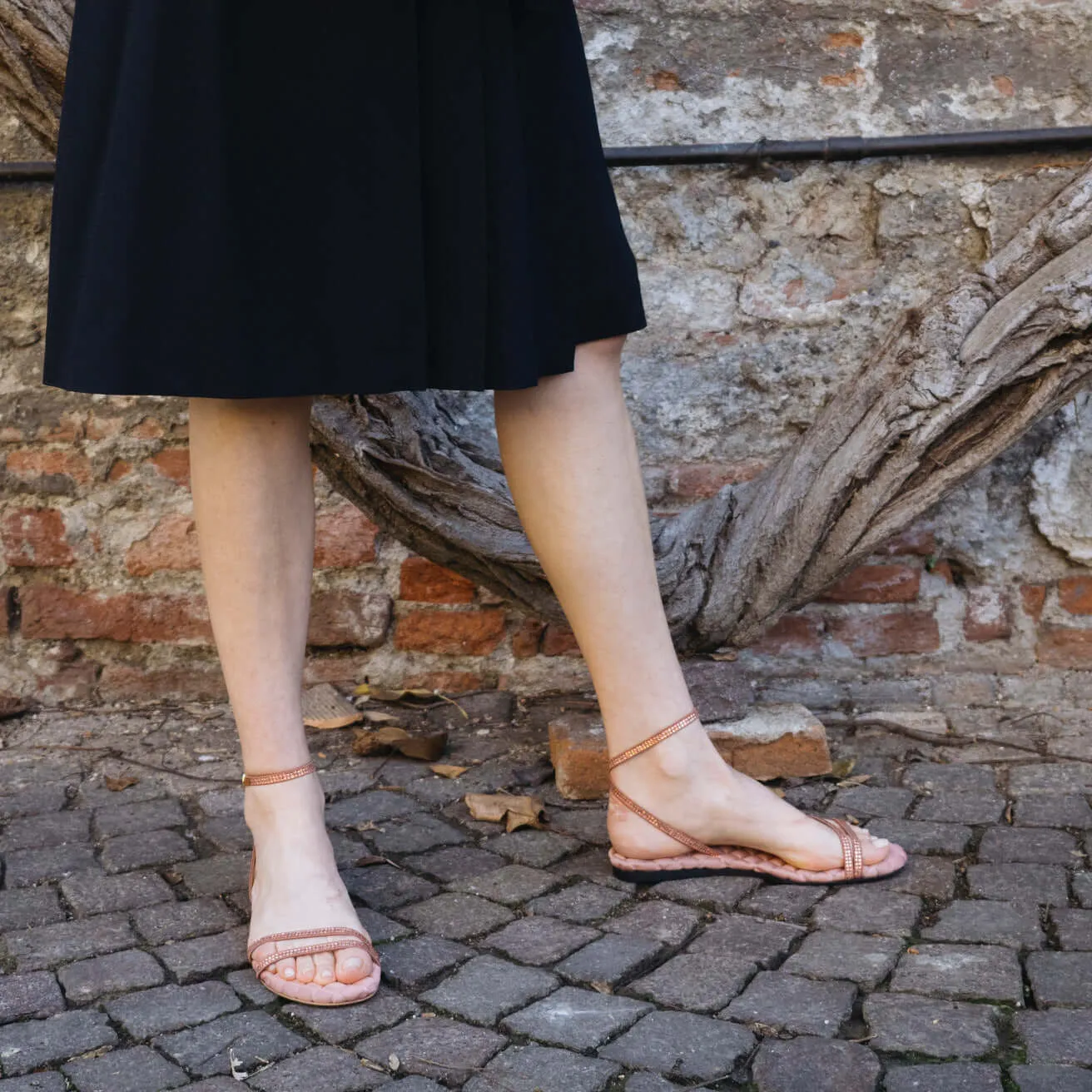 FAYE | Antique Rosé Crystal - Sandals