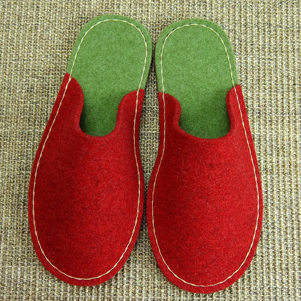 Festive Slipper in Wool Felt