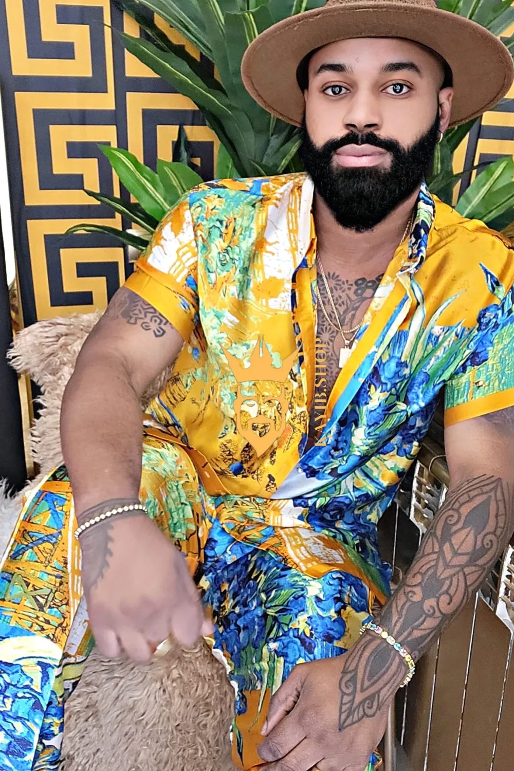 Ultimate Luxury Men's Rave Wear: Silk Set for Unmatched Style and Comfort